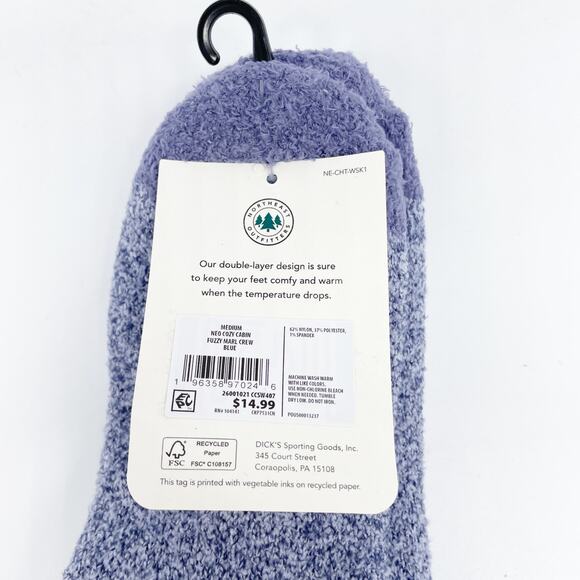 Northeast Outfitters Cozy Cabin Fuzzy Solid Socks Purple Women's Size 5-10 - Picture 4 of 4